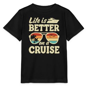 Kreuzfahrtschiff Sommerurlaub - Stanley/Stella Kinder T-Shirt MINI CREATOR  - Schwarz - Vorne - Mikhail (115cm)