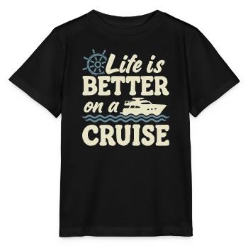 Kreuzfahrtschiff Sommerurlaub - Stanley/Stella Kinder T-Shirt MINI CREATOR  - Schwarz - Vorne - Mikhail (115cm)