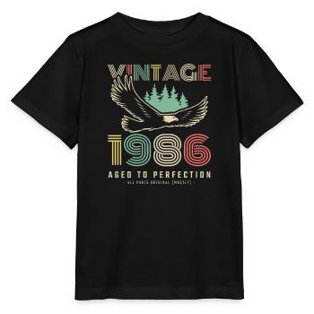Millésime 1986 maturé - T-shirt bio MINI CREATOR Stanley/Stella Enfant - noir - Devant - Mikhail (115cm)