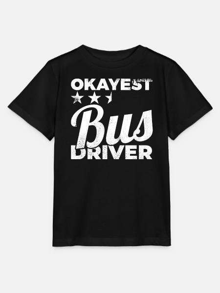 Okayest Bus Driver - Stanley/Stella Kinder T-Shirt MINI CREATOR  - Schwarz