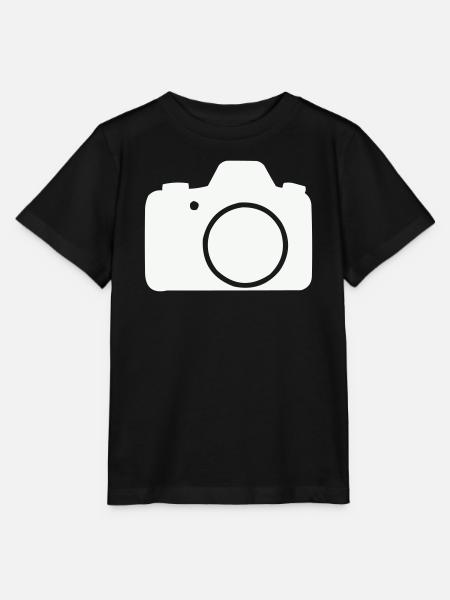 Kamera Linien-Icon Design - Stanley/Stella Kinder T-Shirt MINI CREATOR  - Schwarz