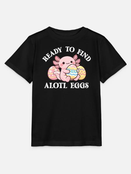 Bereit, Alotl-Eier zu finden Axolotl-Ostersuche - Stanley/Stella Kinder T-Shirt MINI CREATOR  - Schwarz