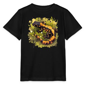 Fire Salamander Salamander - Stanley/Stella MINI CREATOR Kids’ T-Shirt - black - Front - Mikhail (115cm)