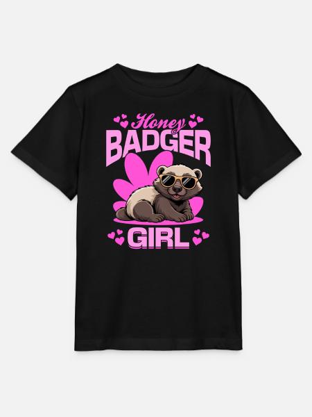 Funny Honey Badger - Stanley/Stella Kinder T-Shirt MINI CREATOR - Schwarz