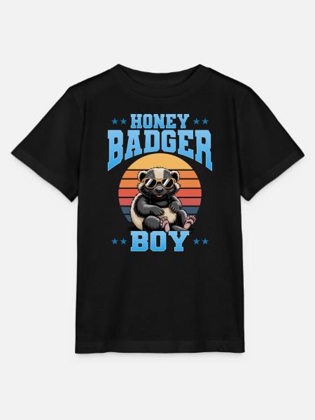 Funny Honey Badger - Stanley/Stella Kinder T-Shirt MINI CREATOR - Schwarz