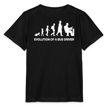 Évolution d’un chauffeur de bus - T-shirt bio MINI CREATOR Stanley/Stella Enfant - noir - Devant - Mikhail (115cm)