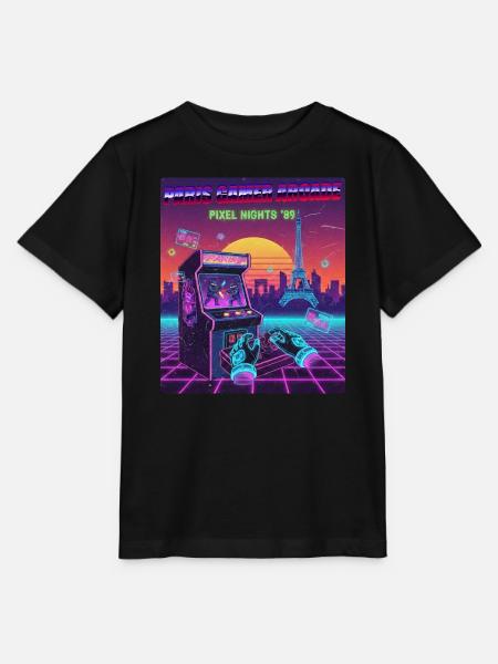 Paris Cyber Gamer - Stanley/Stella Kinder T-Shirt MINI CREATOR  - Schwarz