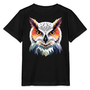 Chouette blanche Chouette Chouette Chouette Chouette Chouette Chouette des neiges - T-shirt bio MINI CREATOR Stanley/Stella Enfant - noir - Devant - Mikhail (115cm)
