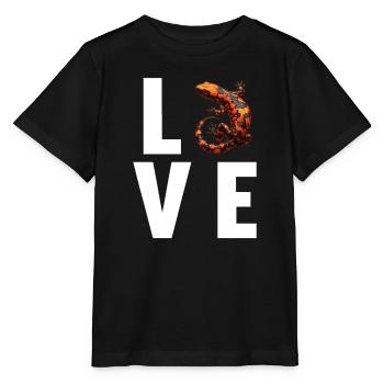 Fire Salamander Salamander - Stanley/Stella MINI CREATOR Kids’ T-Shirt - black - Front - Mikhail (115cm)