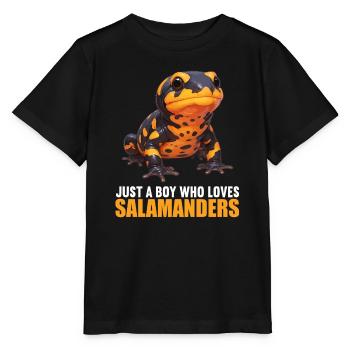 Fire Salamander Salamander - Stanley/Stella MINI CREATOR Kids’ T-Shirt - black - Front - Mikhail (115cm)