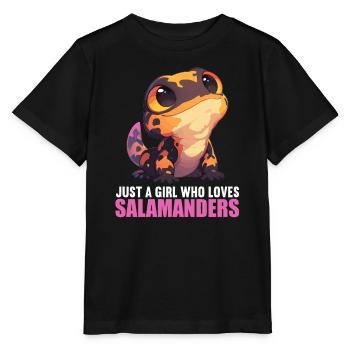 Fire Salamander Salamander - Stanley/Stella MINI CREATOR Kids’ T-Shirt - black - Front - Mikhail (115cm)