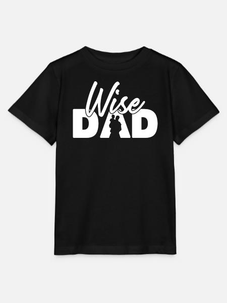 Wise Dad Silhouette Vaterschaft Elternschaft - Stanley/Stella Kinder T-Shirt MINI CREATOR - Schwarz