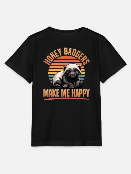 Funny Honey Badger - Stanley/Stella Kinder T-Shirt MINI CREATOR - Schwarz