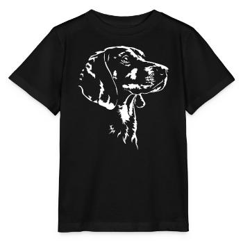 Chiens de chasse Brandlbracke Silhouette Saules - T-shirt bio MINI CREATOR Stanley/Stella Enfant - noir - Devant - Mikhail (115cm)
