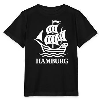 Hamburg Kogge – Maritimes Segelschiff  - Stanley/Stella Kinder T-Shirt MINI CREATOR  - Schwarz - Vorne - Mikhail (115cm)