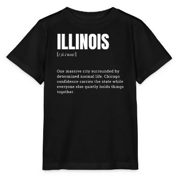 Style Illinois : Chicago confiant - T-shirt bio MINI CREATOR Stanley/Stella Enfant - noir - Devant - Mikhail (115cm)