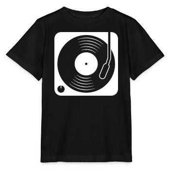 Platine vinyle avec album vinyle - T-shirt bio MINI CREATOR Stanley/Stella Enfant - noir - Devant - Mikhail (115cm)