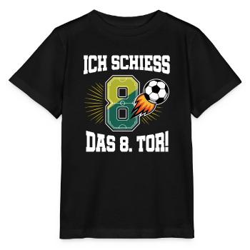 Ich Schiess 8. Tor Lustig 8. Geburtstag Fußball - Stanley/Stella Kinder T-Shirt MINI CREATOR  - Schwarz - Vorne - Mikhail (115cm)