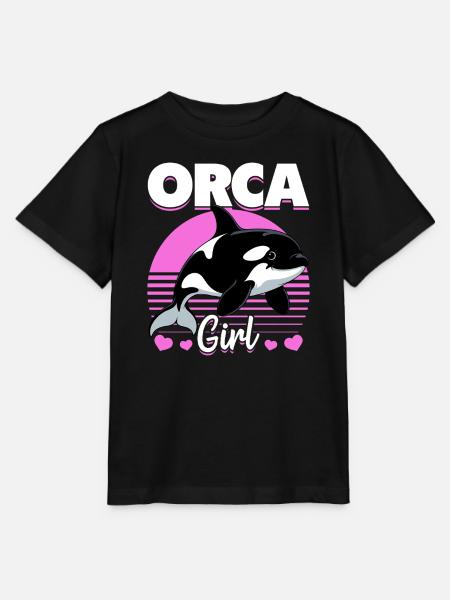 Funny Orca - Stanley/Stella Kinder T-Shirt MINI CREATOR  - Schwarz