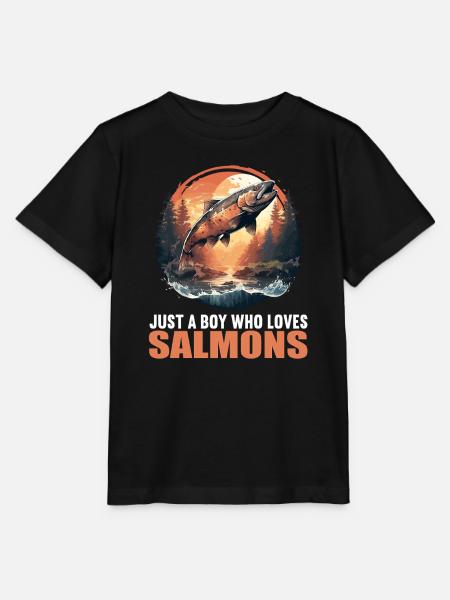 Lachse Lachs - Stanley/Stella Kinder T-Shirt MINI CREATOR - Schwarz