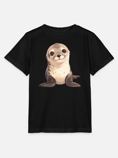 Seelöwen Seelöwe - Stanley/Stella Kinder T-Shirt MINI CREATOR - Schwarz