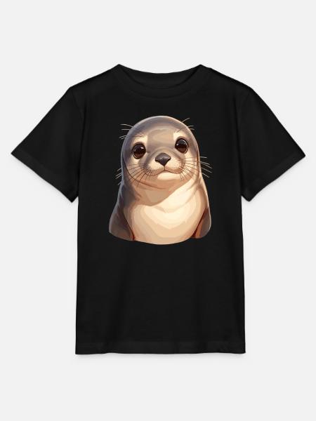 Seelöwen Seelöwe - Stanley/Stella Kinder T-Shirt MINI CREATOR - Schwarz