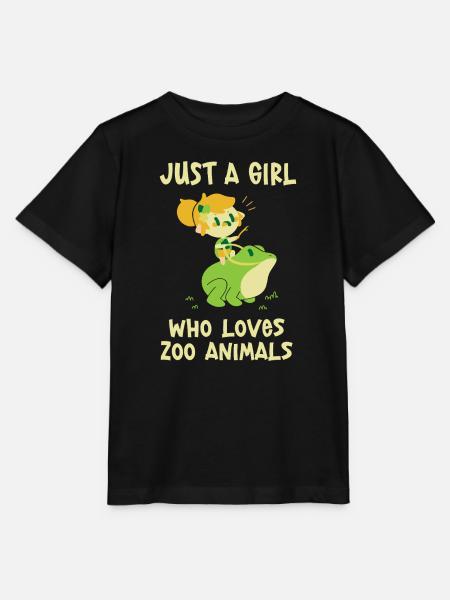 Zoo Tiere Tierpark Mädchen Frau Frosch - Stanley/Stella Kinder T-Shirt MINI CREATOR - Schwarz