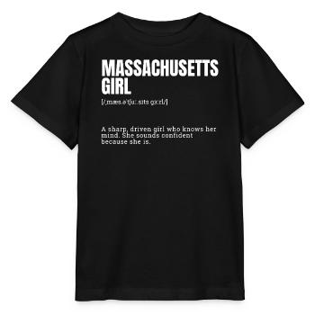 Massachusetts Girl : Pouvoir confiant - T-shirt bio MINI CREATOR Stanley/Stella Enfant - noir - Devant - Mikhail (115cm)