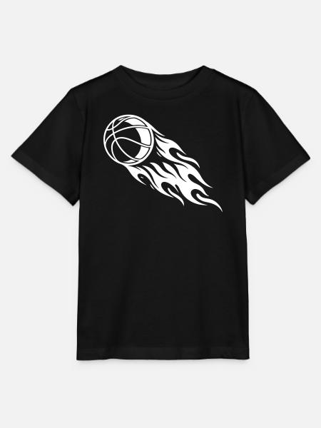 Basketball Feuer - Stanley/Stella Kinder T-Shirt MINI CREATOR - Schwarz