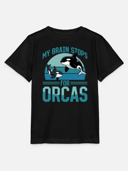 Funny Orca - Stanley/Stella Kinder T-Shirt MINI CREATOR  - Schwarz
