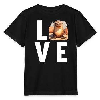 Sea Lions Sea Lion - Stanley/Stella MINI CREATOR Kids’ T-Shirt - black - Front - Mikhail (115cm)