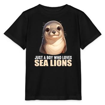 Lions de mer Lion de mer - T-shirt bio MINI CREATOR Stanley/Stella Enfant - noir - Devant - Mikhail (115cm)