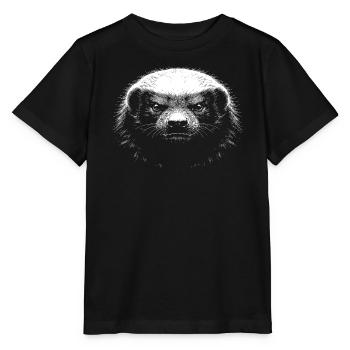 Honigdachs - Stanley/Stella Kinder T-Shirt MINI CREATOR  - Schwarz - Vorne - Mikhail (115cm)