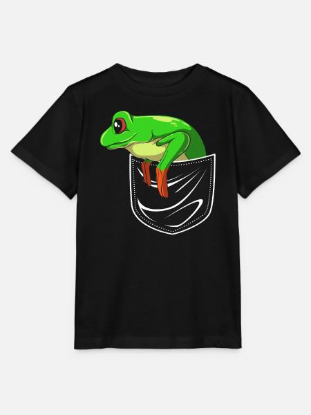 Frosch Laubfrosch - Stanley/Stella Kinder T-Shirt MINI CREATOR - Schwarz