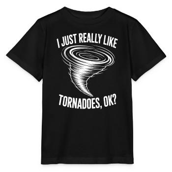 Tornado Sayings Tornadoes Funny Tornado Gift - Stanley/Stella MINI CREATOR Kids’ T-Shirt - black - Front - Mikhail (115cm)