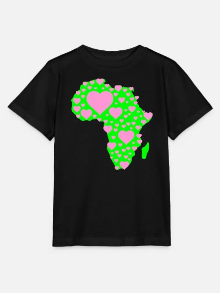 Afrika Herzmuster - Stanley/Stella Kinder T-Shirt MINI CREATOR - Schwarz