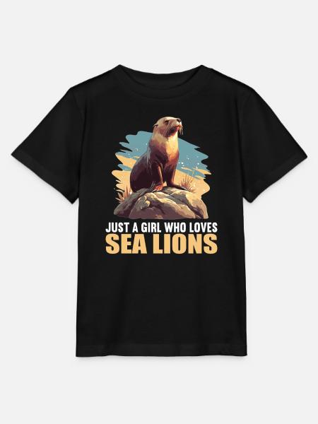 Seelöwen Seelöwe - Stanley/Stella Kinder T-Shirt MINI CREATOR - Schwarz