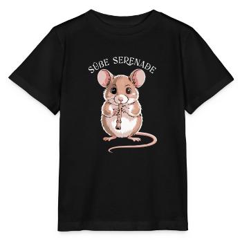 Recorder - Sweet Serenade Mouse Music School - Stanley/Stella MINI CREATOR Kids’ T-Shirt - black - Front - Mikhail (115cm)