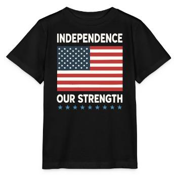 Independence and American Strength - Stanley/Stella MINI CREATOR Kids’ T-Shirt - black - Front - Mikhail (115cm)