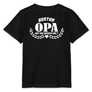 Best grandpa in the whole world - Stanley/Stella MINI CREATOR Kids’ T-Shirt - black - Front - Mikhail (115cm)
