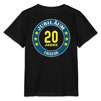 Friseur Jubiläum 20 Jahre 20. jähriges Jubilaeum - Stanley/Stella Kinder T-Shirt MINI CREATOR  - Schwarz - Vorne - Mikhail (115cm)