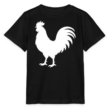 Hahn Silhouette - Stanley/Stella Kinder T-Shirt MINI CREATOR  - Schwarz - Vorne - Mikhail (115cm)