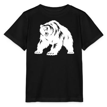 Grizzly Bär Silhouette - Stanley/Stella Kinder T-Shirt MINI CREATOR  - Schwarz - Vorne - Mikhail (115cm)