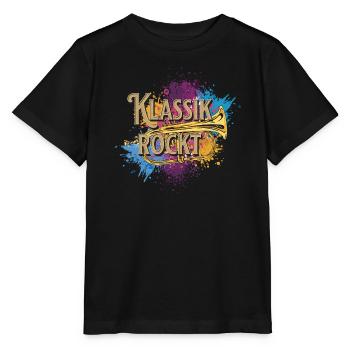 Cor ténor - musique classique, rocks, musique classique, éventail, cuivres - T-shirt bio MINI CREATOR Stanley/Stella Enfant - noir - Devant - Mikhail (115cm)