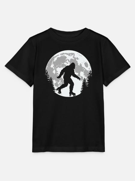 Bigfoot Roller Skating Mond - Stanley/Stella Kinder T-Shirt MINI CREATOR  - Schwarz