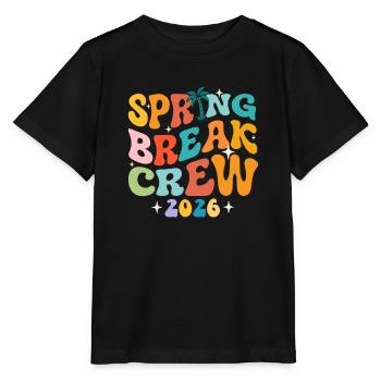 Spring Break Crew 2026 Mädchentrip Retro-Kreuzfahrtspaß - Stanley/Stella Kinder T-Shirt MINI CREATOR  - Schwarz - Vorne - Mikhail (115cm)