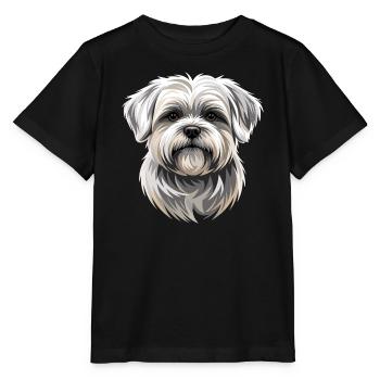 Malteser Kleiner Maltese Hund Liebe Süße Malteser - Stanley/Stella Kinder T-Shirt MINI CREATOR  - Schwarz - Vorne - Mikhail (115cm)