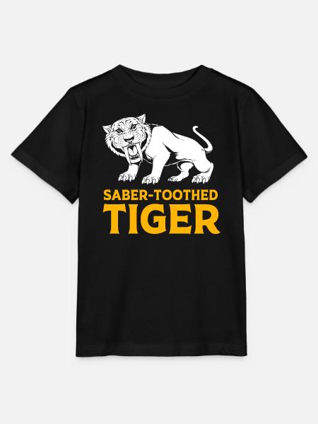 Säbelzahntiger Urzeit - Stanley/Stella Kinder T-Shirt MINI CREATOR - Schwarz