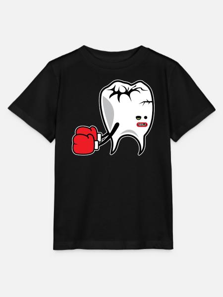 Tooth Boxer K.o. - Stanley/Stella Kinder T-Shirt MINI CREATOR - Schwarz