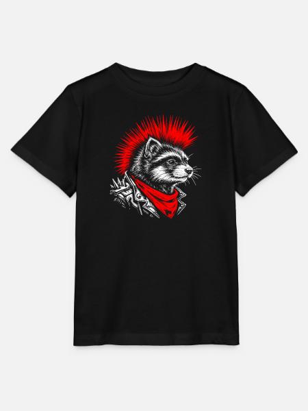 Punk Ferret – rebellischer Stil mit einer Kralle - Stanley/Stella Kinder T-Shirt MINI CREATOR - Schwarz